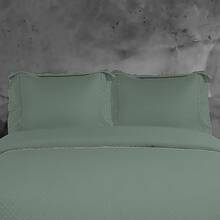 Habitat 3-Piece Lace Bedspread Kit Queen King And Super King Size Delicate Plain - 綠色 - 查看 3