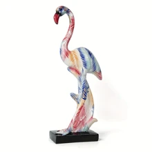 1 Stück Graffiti Flamingo Skulptur Tierfigur Kunstfigur für Dekoration von Wohnzimmer, Schlafzimmer, Bücherschrank, TV-Schrank, Schreibtisch, Tisch, Outdoor Hof, Rasen, Portikus