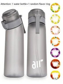 Yocity 1 pieza Botella de agua deportiva con 1 cápsula de sabor con forma de oso aleatoria, cápsulas de sabor 0 azúcar 0 calorías, para regalos del Día de San Valentín, regalo de cumpleaños, adecuado para gimnasios, aleatorio entre 7 sabores, para uso en exteriores, campamento