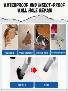 超白硅胶修补腻子 - 适用于管道、厨房、厨房缝纫工具、桶、房车和船只的多功能密封胶，室内/室外使用，非常适合墙壁、通风口和排水管连接，款式随机