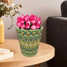 1 件 DIY 钻石画套装，创意手工曼陀罗图案艺术（需要组装），桌面装饰，装饰性储物篮，钻石画艺术套装，独特而有意义的手工艺品，节日礼物