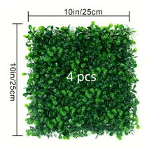 4 Pcs Artificial Milan Lawn Tiles, Artificial Boxwood Fence Panels, Artificial Grass Decor, All-In-One Decor For Indoor Home, Outdoor Parks, Gardens & Villas, Indoor Outdoor Decor, Home Decor, Room Decoration Stuff, Bedroom Decor, Garden Decor, Garden Accessories, Wedding Decor, Wall Decor And Summer Items,Fake Plants