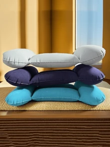 1 pieza Cojín lumbar inflable ajustable que alivia el entumecimiento de la parte baja de la espalda para dormir, conducir, volar, portátil