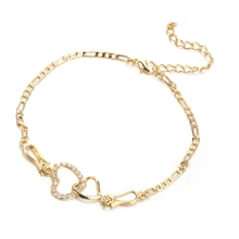 1 pieza Pulsera de mujer con forma de corazón hueco de de moda