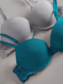 Bộ đồ lót nữ 2 món thoải mái - Áo ngực có đệm sang trọng với chi tiết ren tinh tế, nâng đỡ tốt, chất liệu mềm mại và thoáng khí mang lại sự thoải mái tối đa. - Nhiều màu - Xem 5