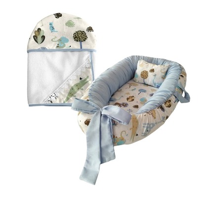 Kit Toalha Fralda Bebê e Ninho Redutor de Berço