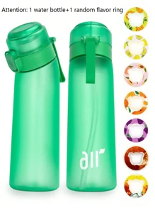 Yocity 1 pieza Botella de agua deportiva con 1 cápsula de sabor con forma de oso aleatoria, cápsulas de sabor 0 azúcar 0 calorías, para regalos del Día de San Valentín, regalo de cumpleaños, adecuado para gimnasios, aleatorio entre 7 sabores, para uso en exteriores, campamento