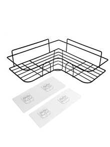 Stainless Steel Corner Shower Rack - Rust-Resistant, Wall-Mounted Bathroom Storage Shelf, Suitable For Storing Shampoo, Toner, And Cosmetics. Back To School - View 10