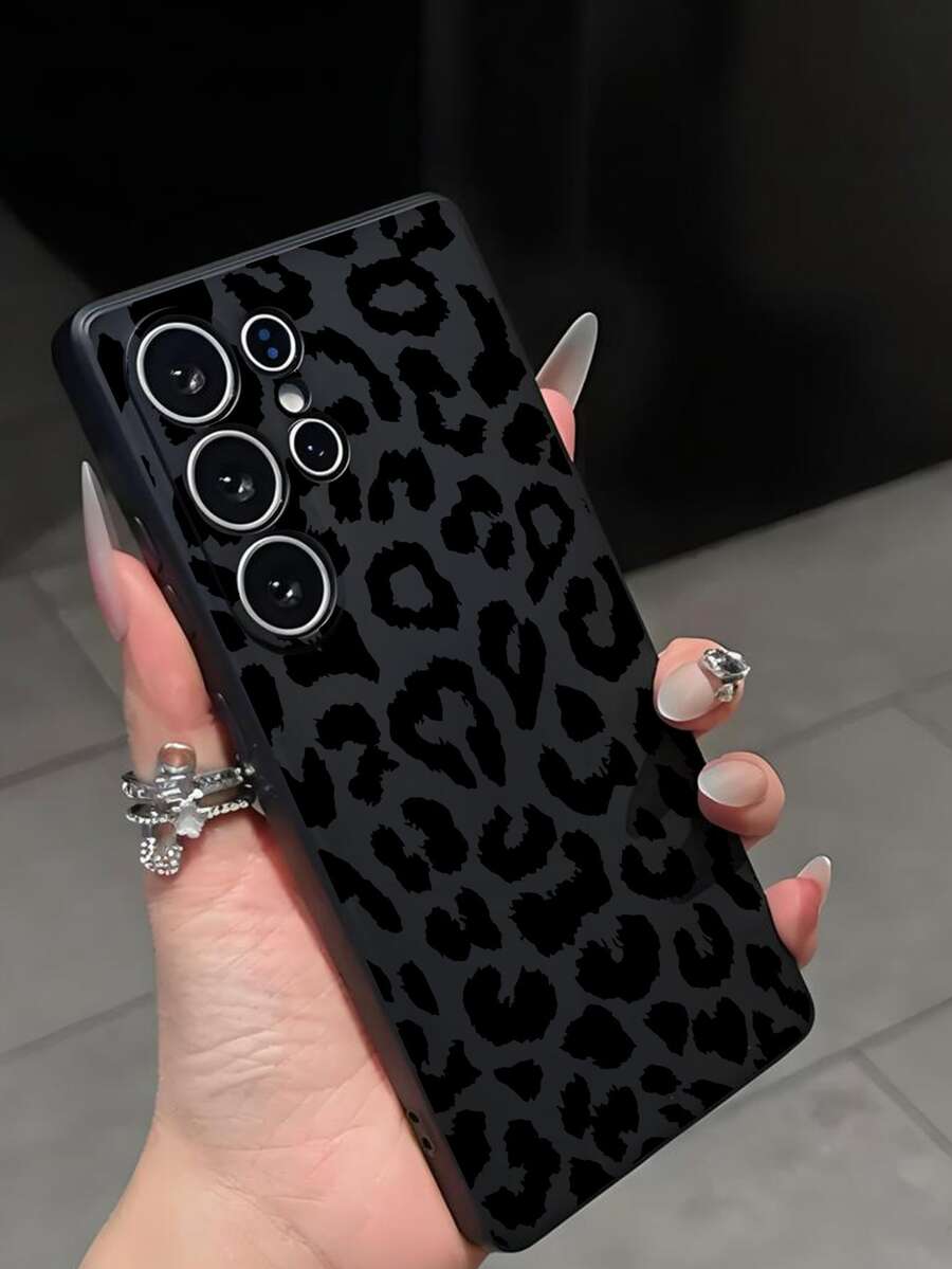 1 件时尚黑色豹纹防摔防滑黑色手机壳，适用于 、Honor、Redmi、Galaxy A04e/A05s/A13/A14/A15/A34/A35/A50/A52/A53/A54/S21/S22/S23/S24/S25/S25Ultra、6A/7A/8A、12T/13T/14T 防水防震防刮 - 黑色 - 查看 1