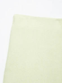 Seelio 春夏新品 女款针织百褶拼接迷你裙 - 草綠 - 查看 3