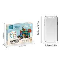 Children's Magnetic Marble Pipe Building Blocks, 3D Educational Building Block Toys, Magnetic Marble Runway Building Block Toys, Suitable For 3 4 5 6 7 8 Years Old Boys And Girls Toddler Magnetic Building Blocks Preschool Education STEM Learning Building - Multicolor - View 4