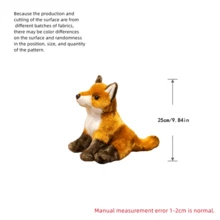 25厘米/9.84英寸逼真红狐狸毛绒玩具 - 博物馆品质坐姿狐狸毛绒玩具，手绘细节 | 栩栩如生的野生动物装饰和教育礼物，适合自然爱好者、特殊房间装饰、儿童生日礼物、节日礼物、派对礼物 - 棕白色 - 查看 12