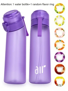 Yocity 1 pieza Botella de agua deportiva con 1 cápsula de sabor con forma de oso aleatoria, cápsulas de sabor 0 azúcar 0 calorías, para regalos del Día de San Valentín, regalo de cumpleaños, adecuado para gimnasios, aleatorio entre 7 sabores, para uso en exteriores, campamento