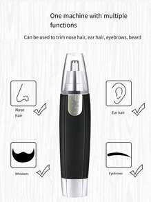 Recortadora De Vello Nasal Resistente Al Agua Para Hombres Y Mujeres - Eliminación Sin Dolor De Vello Facial Y De Oído Con Cuchillas De Doble Filo Y Motor Silencioso