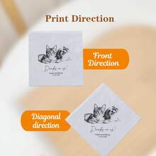 个性化宠物鸡尾酒餐巾纸，手工插画定制餐巾纸，一次性饮料甜点餐巾纸，适用于婚礼餐桌装饰，是婚礼、周年纪念、订婚派对、新娘送礼会的完美之选，可定制狗狗婚礼餐巾纸、猫咪婚礼餐巾纸，定制、个性化、独一无二，理想的礼物，永恒的爱 - 彩色 - 查看 7