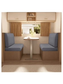 1Set(2pcs) Non-Slip Elastic Milk Silk Fabric Various Solid Colors Are Available RV Sofa Cover Pet Anti-Dirty And Dustproof RV Sofa Retractable Camper Dining Chair Cushion Cover, Made Of Spandex Fabric, Suitable For Outdoor Sofas, Restaurant Seats, Benches And Backrests Decorative Cover Spring, Summer, Autumn And Winter Four Seasons - Multicolor - View 11