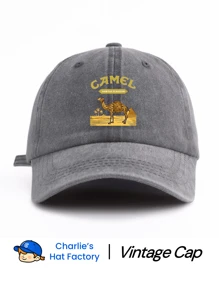 1 Stück Kamel Muster gewaschene Baseball Kappe, klassisch lässiger stylischer vintage weicher Schweißband Verstellbare Größe leicht UV-Schutz vielseitiger Vatertagshut, geeignet für Outdoor-Sport, Alltagskleidung, Partys, Urlaub, perfektes Geschenk für Familie und Freunde