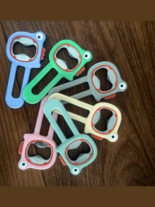 In Stock, Cute Cartoon Magnetic Soda Opener, Home Use, Handheld, Portable Opener, Bottle Opener, Refrigerator Magnet, Beer Opener, Stainless Steel Can Opener, Silicone Opener, Magnetic Refrigerator Magnet