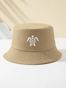 1 件女士刺绣海龟渔夫帽，户外运动旅行海滩必备，透气时尚百搭太阳帽，节日礼物 - A - 查看 9