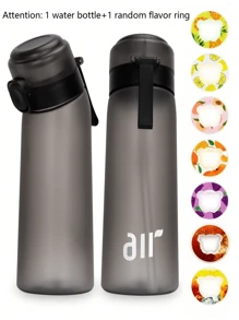 Yocity 1 pieza Botella de agua deportiva con 1 cápsula de sabor con forma de oso aleatoria, cápsulas de sabor 0 azúcar 0 calorías, para regalos del Día de San Valentín, regalo de cumpleaños, adecuado para gimnasios, aleatorio entre 7 sabores, para uso en exteriores, campamento