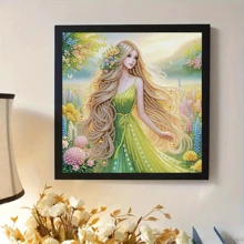 1 Conjunto Kit de Pintura de Diamante 5D - Broca Parcial Forma Especial de Cristal, Tela sem Moldura, Decoração de Casa e Escritório, Hobby Relaxante, 29,97x29,97cm