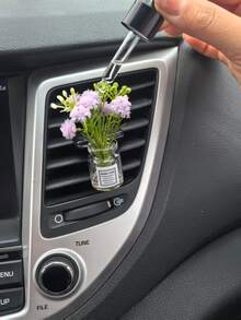 1 pièce/4 pièces Clip de sortie d'air de vase à quatre couleurs, clip de sortie d'air de climatisation de voiture, mini vase décoratif, accessoires d'intérieur de voiture, accessoires pour femmes - Multicolore - Voir 11