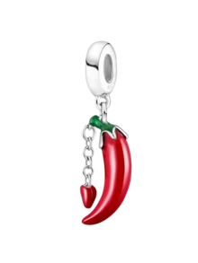 1Pc Fashionable Cute Avocado Charm Bead Fit For Women Bracelets Bangles DIY Jewelry Making And Daily Outfit Matching Jewelry Decoration For Girls - Silver - View 16