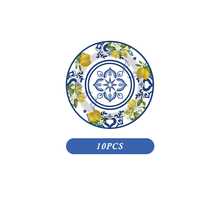 1/10/20 szt. Capri Lemon Talerze i serwetki Dekoracje imprezowe Jednorazowe zestawy naczyń stołowych Festiwal Urodziny Artykuły imprezowe Porcje dla 50 gości Naczynia obiadowe Ślubne