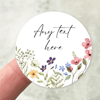 4-26cm Custom Wildflower Wedding Stickers, Fade Resistant Personalized Baby Shower Stickers, Perfect Labels For Wedding, Hen Night, Bridal Shower, Birthday, Bachelorette, Baptism And Birthday, Floral Stickers, Thank You Stickers, Candy Cookie Stickers, Custom Favor Bag Stickers,Art Activities For Children