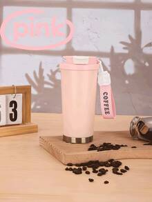 1pc Personalized Thick Vacuum Insulated Stainless Steel Water Bottle, 500ml Large Capacity, Home, Office & Outdoor Use, Customizable Name Or Company Logo, Gift Box Packaging - Multicolor - View 9