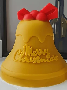 1 pieza Molde de silicona con forma de campana - Molde decorativo navideño de campana, utilizado para hacer regalos con forma de campana, para hacer artesanías de yeso, con características de desmoldeo fácil, resistente al calor. Adecuado para hacer velas aromáticas, artesanías de yeso, jabón, etc.