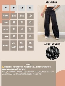 Women's Plaid Pants, High Waist, Stripes, Casual, Modern And Elegant - màu đen - Xem 6