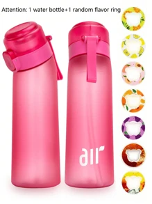 Yocity 1 pieza Botella de agua deportiva con 1 cápsula de sabor con forma de oso aleatoria, cápsulas de sabor 0 azúcar 0 calorías, para regalos del Día de San Valentín, regalo de cumpleaños, adecuado para gimnasios, aleatorio entre 7 sabores, para uso en exteriores, campamento