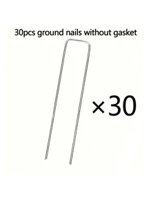 20/50/100 Pcs Heavy-Duty U-Shaped Zinc Alloy Tent Stakes With Washers - Ideal For Outdoor Tents, Gardening Fabric, Landscape Cloth, Barrier, And Galvanized Steel Floor Nails, Camping Supplies