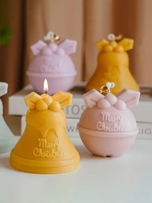 1 pieza Molde de silicona con forma de campana - Molde decorativo navideño de campana, utilizado para hacer regalos con forma de campana, para hacer artesanías de yeso, con características de desmoldeo fácil, resistente al calor. Adecuado para hacer velas aromáticas, artesanías de yeso, jabón, etc.