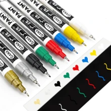 1/4/8 件 0.7 毫米细尖防水永久性记号笔 - 适用于卡片、海报、马克杯、木材、塑料、玻璃和金属表面 - 用于绘画、绘图和标记 - 彩色 - 查看 2
