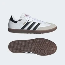 Adidas Originals Adidas Samba OG Premium Sneakers, Timeless Retro Trainers In Fall Tones, Leather & Suede Construction, Low-Top Casual Sneaker For Outdoor, Sports, Sambas For School And Work, Daily Shoes For Skate Outfit - 白色/橡膠色/金色 - 查看 8
