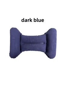 1 pieza Cojín lumbar inflable ajustable que alivia el entumecimiento de la parte baja de la espalda para dormir, conducir, volar, portátil
