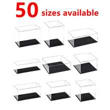 Transparent Acrylic Display Case, 50 Size Options Available, DIY Assembly, Suitable For Models, Blocks, Crafts, Souvenirs Display And Dust Protection