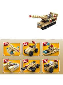 Bloques de construcción 8 en 1 de la fuerza policial especial, brigada de bomberos, policía, tanque militar de partículas pequeñas, juguetes educativos de rompecabezas para niños, robot transformable, desarrollo de inteligencia, regalo de cumpleaños para niños y niñas