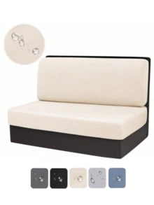 1Set(2pcs) Non-Slip Elastic Milk Silk Fabric Various Solid Colors Are Available RV Sofa Cover Pet Anti-Dirty And Dustproof RV Sofa Retractable Camper Dining Chair Cushion Cover, Made Of Spandex Fabric, Suitable For Outdoor Sofas, Restaurant Seats, Benches And Backrests Decorative Cover Spring, Summer, Autumn And Winter Four Seasons - Multicolor - View 5