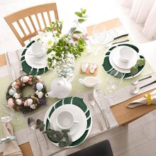 4 件热带棕榈叶仿真龟背叶，人造植物夏威夷派对丛林海滩装饰，适用于派对装饰、户外婚礼装饰