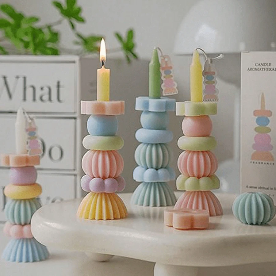 1pc. DieDieLe Handheld Gift Aromatherapy Candle Styling Wax Atmosphere Creative Fragrance For Girls High End Handmade Gift - Multicolor - View 1