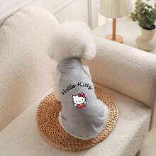 Sanrio 1 Peça Colete de Estimação Estampado com Hello Kitty, Nova Regata de Pescoço Redondo para Gatos e Cães