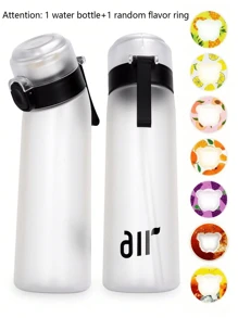 Yocity 1 pieza Botella de agua deportiva con 1 cápsula de sabor con forma de oso aleatoria, cápsulas de sabor 0 azúcar 0 calorías, para regalos del Día de San Valentín, regalo de cumpleaños, adecuado para gimnasios, aleatorio entre 7 sabores, para uso en exteriores, campamento