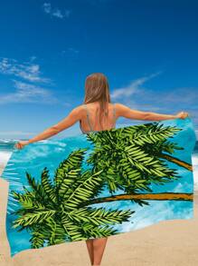 Dickhandtuch aus Frottee, hochabsorbierend, Strandtuch, Erwachsenen-Badetuch mit Digitaldruck, schnelltrocknend, Strandutensilien, Strandaccessoires, Schwimmhilfe