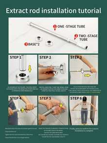 1 件可调节不锈钢衣柜杆、可扩展浴室毛巾杆、衣架、窗帘杆、衣柜挂杆、可伸缩浴帘杆、阳台杆 - 无需钻孔、适合窗帘、门和衣物卧室、收纳盒、家庭储物、女式白色 T 恤、女式黑色裤子、女士冬装、连衣裙、