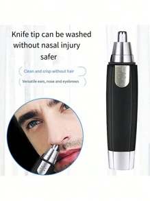 Recortadora De Vello Nasal Resistente Al Agua Para Hombres Y Mujeres - Eliminación Sin Dolor De Vello Facial Y De Oído Con Cuchillas De Doble Filo Y Motor Silencioso