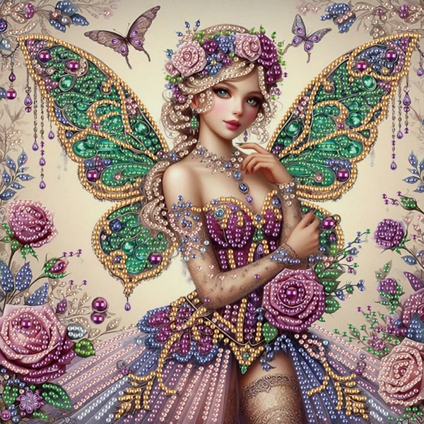 1 Conjunto Kit de Pintura de Diamante 5D - Inclui Cristais de Formato Especial, Tela sem Moldura, Decoração para Casa e Escritório, Hobby Relaxante, 30cmX30cm