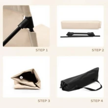 超轻便携式户外折叠椅，露营靠背椅，轻便沙滩椅，耐用牛津布和铝合金框架，适合夏季户外露营、公园野餐、户外活动、庭院、海边沙滩等场景，沙滩配件 - 彩色 - 查看 12